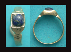 Ring, Medieval, Ladies, with Lapis Gem, ca. 17th-18th Cent
